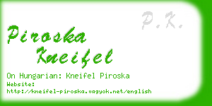 piroska kneifel business card